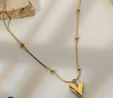 Golden Heart Pendent Neckless